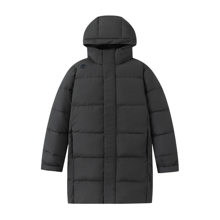 555 Long Bread Down Jacket#DESCENTEDESCENTE latest winter casual warm couples medium-length bread down jacketColor(s) dark black, army green, off-white.Size S M L XL