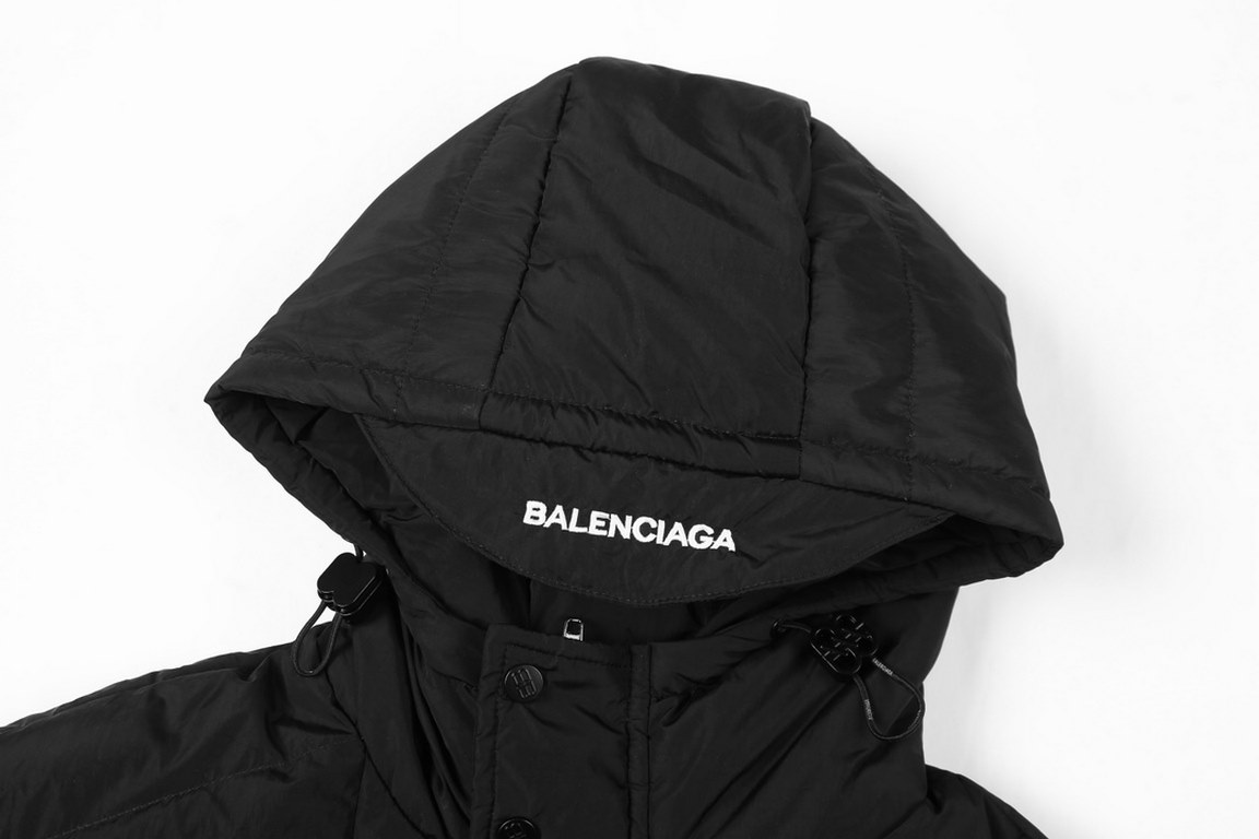 505    (90 white duck down) Paris Balenciaga 23 FallWinter Turtle Back Down Jacket Collection 3 anti-matte fabric 90% 300g white duck down fluffy warm open mold custom engraved logo button printing graffiti elements cust