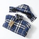 P585 onlyBurberry SS23 Solid Color Check Removable Hooded Classic Down Jacket (New GB 80 Down)Material using the original consistent high-density 100% polyester plaid material fabric highly reproducible original fabricsF