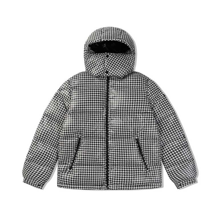 P645  【Moncler】 【Fragment Design】Moncler 23FW Hiroshi Fujiwara Co-branded Chidori Check Down Jacket-The highest fluffiness can reach 800, wearing more warm 5A standard, the use of German defense down needle, every three 