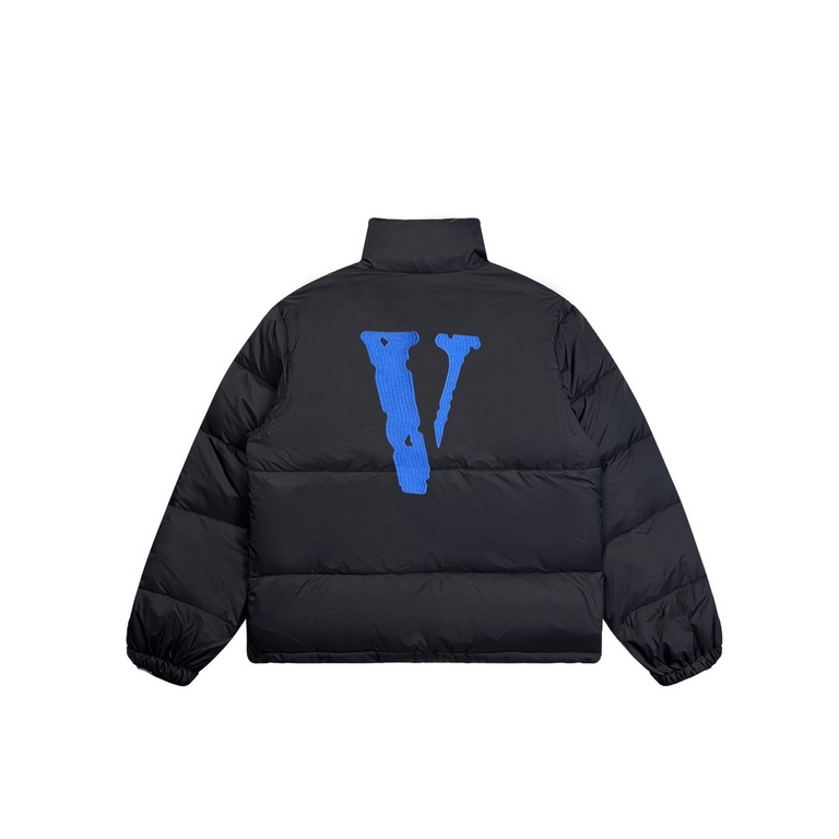 430 Vlone Classic Big V Logo Klein Blue Embroidered Down JacketImported 45D cotton memory matte fabric, feel comfortable and smooth, wear resistance is better, the new national standard 80 zero white duck down, 350 grams