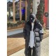 680  #ThomBrowneThomBrowne 2023 counter new classic four-bar hooded men and women with the same couple paragraph long large quilt down coat jacketColor Black GraySize S M L XL