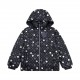 P655 1V   Yayoi Kusama Limited Co-branded CollectionClassic shape down jacketWhite duck down liningIconic infinity polka dot print all overAll-over Monogram jacquard interlocking patternSubtle hand-painted effectDetachab