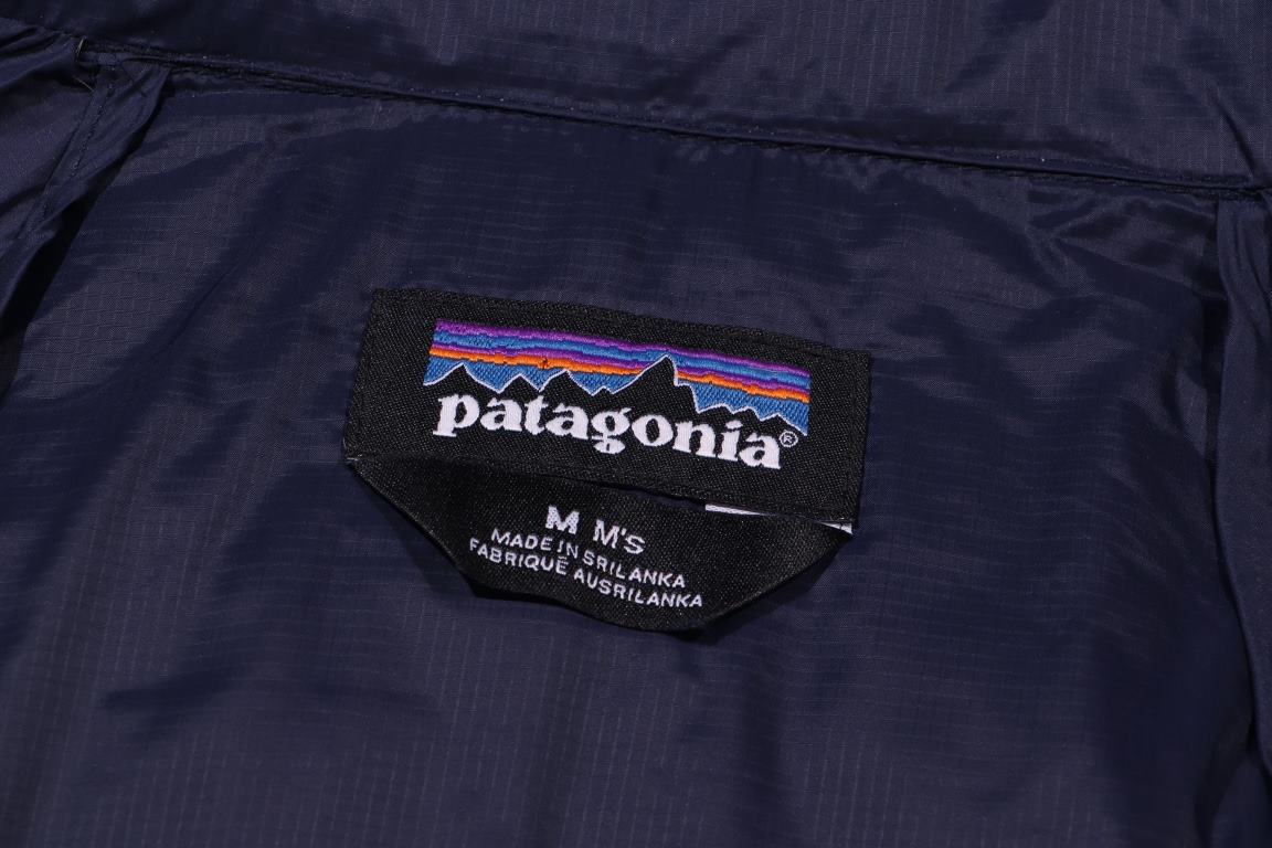 500 Patagonia｜Patagonia Patagonia Fitz Roy Down Hoody Placket Chest Side Zipper 800 Puff Down Jacket-...Custom woven and dyed 20D plaid fabric 400T downproof gallbladder fabric National standard 80 gray duck down Minimum