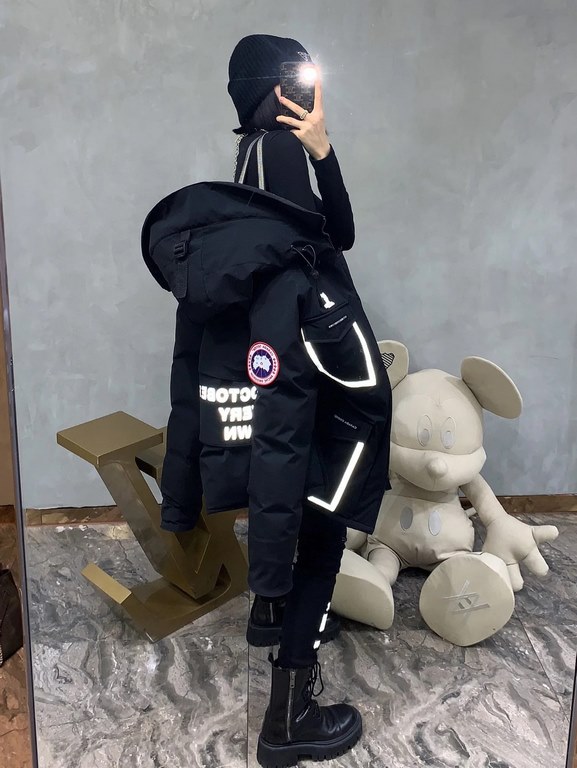 『Consultation Chart』Body Effect-Internet picture for reference only-Canada Goose X OVO New Canada Goose Owl Co-branded Limited Edition Parka Outdoor Down Jacket-