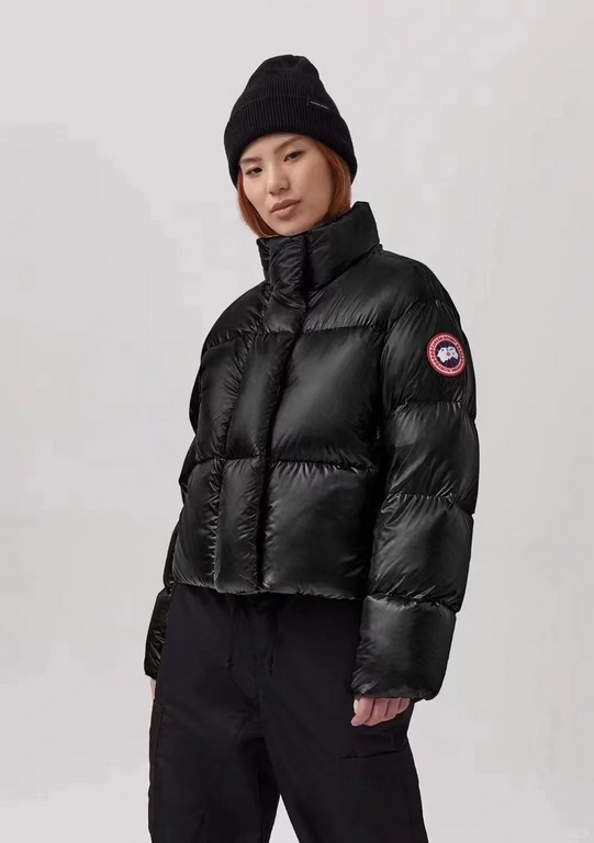 #               Canada Goose Puff Cypress Red Label Model 2023FW Cypress Collection Women's Ultra Short Glossy Down Jacket.