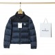 595 Moncler Moncler SS23 LOGO Moncler Moncler Label Patchwork Color Concealed Hooded Short Classic Stand Collar Logo Down JacketThe new national standard 80 down can be detected top version]Bosideng teacher personally ma