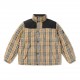 P695 [Burberry] Burberry Classic Plaid Stand Collar Warm Patchwork Reversible Wearable Down Jacket-The collar is generous and durable, the craftsmanship is rigorous, the tailoring is excellent, and the shape is straight 