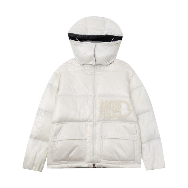 615Model No E63MONCLER   Mon Mouth 23ss Women's Towel Monogram Logo Color Blocking Down JacketShowcasing the essence of Mon fashion. Featuring rectangular quilting.Contrast lining refreshes the removable hood.Terry knit 