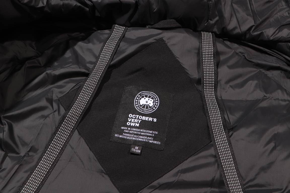 520 【New】Canada Goose X OVO New Canada Goose Owl Co-branded Limited Edition Parka Outdoor Down Jacket-Black color scheme is youthful and white. The mink fleece brim is both warm and skin-friendly, and the large hood effe