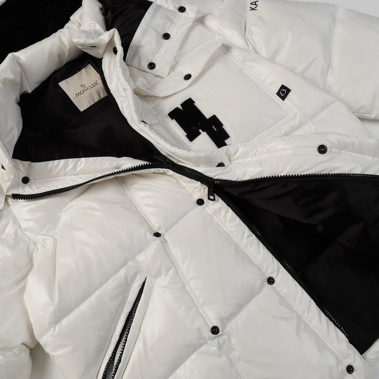 P565 【Moncler】 【Fragment Design】Moncler 23FW Genius7 Hiroshi Fujiwara Co-branded Down Jacket-Very Japanese workwear style, unique two-way choice placket collocation, can play a role in adjusting the shape , outside the b