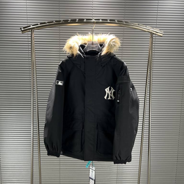 525 MLB Basic Logo New York NY Yankees Large Furry Collar Waterproof Windproof Down Coat Jacket Co-ed  Newly upgraded, fuller filling, better handfeel, better texture, different from the market general merchandise.All de