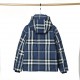 P615 Burberry Burberry SS23 Heat solid color blue plaid removable hooded classic down coatThe new national standard 80 down top versionsCraftsmanship Bosideng teacher personally manipulate large goods, the whole network 