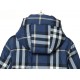 P615 Burberry Burberry SS23 Heat solid color blue plaid removable hooded classic down coatThe new national standard 80 down top versionsCraftsmanship Bosideng teacher personally manipulate large goods, the whole network 