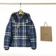 P615 Burberry Burberry SS23 Heat solid color blue plaid removable hooded classic down coatThe new national standard 80 down top versionsCraftsmanship Bosideng teacher personally manipulate large goods, the whole network 