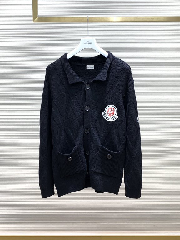 After-sales to the year, P580, Moncler Moncler, 2023 fall and winter newest products, counter synchronization is available, the original single ruthless goods, fashionable and casual knitted cardigan sweater, comfortable