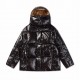 P610 [Moncler] Moncler New Clashing Hooded Women's Version Parana Thickened Down Bread Jacket-Left arm small label with NFC sensing, cell phone light up the screen near, straight into the official website-The down fillin