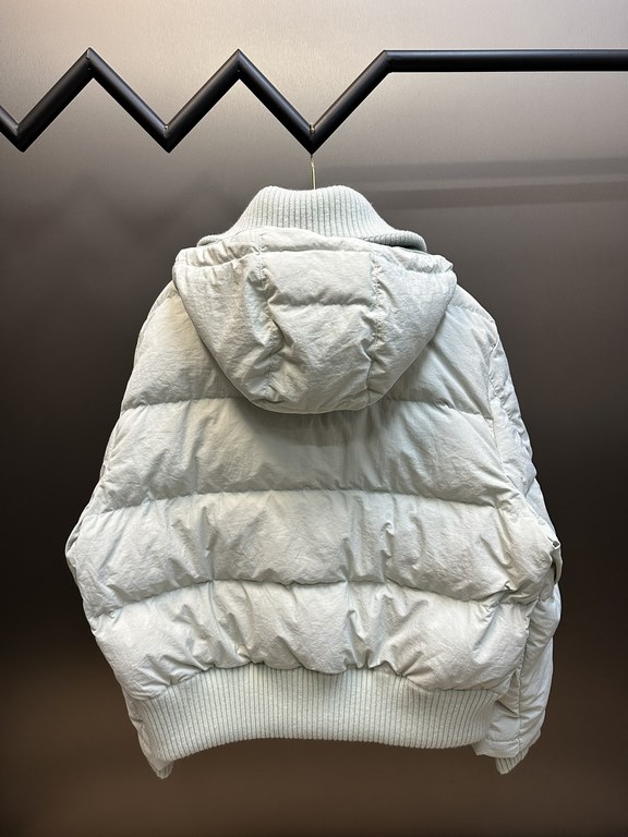 780 Hermes Patchwork Hooded Down Jacket CoatDown fluffiness is very high, exquisite gray-blue brings cold handsome and mysterious sense without losing personality, urban is full of hard and simple personality of casual f