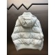 780 Hermes Patchwork Hooded Down Jacket CoatDown fluffiness is very high, exquisite gray-blue brings cold handsome and mysterious sense without losing personality, urban is full of hard and simple personality of casual f