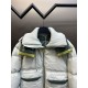 780 Hermes Patchwork Hooded Down Jacket CoatDown fluffiness is very high, exquisite gray-blue brings cold handsome and mysterious sense without losing personality, urban is full of hard and simple personality of casual f