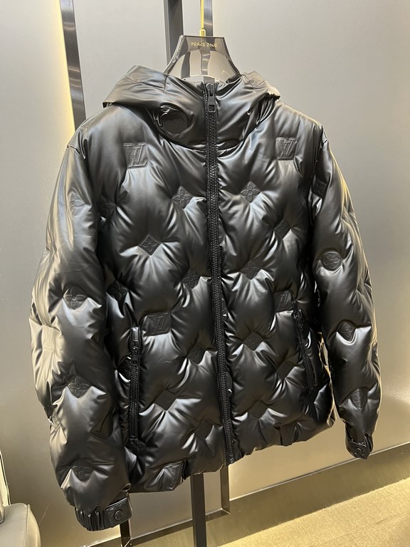 900lv Louis Vuitton 2023 winter new ~ monogram down jacket classic old flower logo embossed three-layer three-dimensional printingClassic and simple design, definitely worth it!The prints are all three-dimensional patter