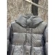 990bbr, unisex, in stock, available in two colors, with counter dust bag, synchronized with the counter, bbr logo pattern hooded down jacket in colorblocked fabric.Filled with goose down and goose feathers, with hood and