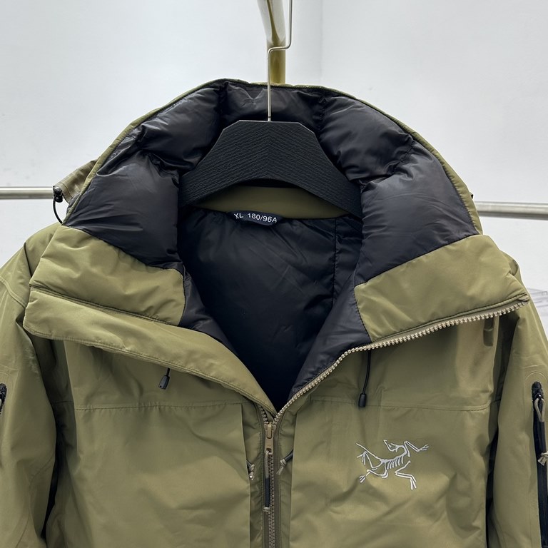 595 Men's and Women'sARC'TERYX 23SS MACAI LT Hard Shell Hooded Down Coat-Customized hardware accessories, seamless pressing glue, the latest technology fabric, windproof and rainproof.The big pop-up model that must be so