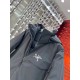 645 ARC'TERYX MACAI Ancessa Down Jacket Patriot Hard Shell Hooded Mid-Length Couple's Windproof Down Jacket is made of customized hardware, seamless embossing, three-dimensional logo, 90 white duck down, L size is about 