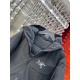 645 ARC'TERYX MACAI Ancessa Down Jacket Patriot Hard Shell Hooded Mid-Length Couple's Windproof Down Jacket is made of customized hardware, seamless embossing, three-dimensional logo, 90 white duck down, L size is about 