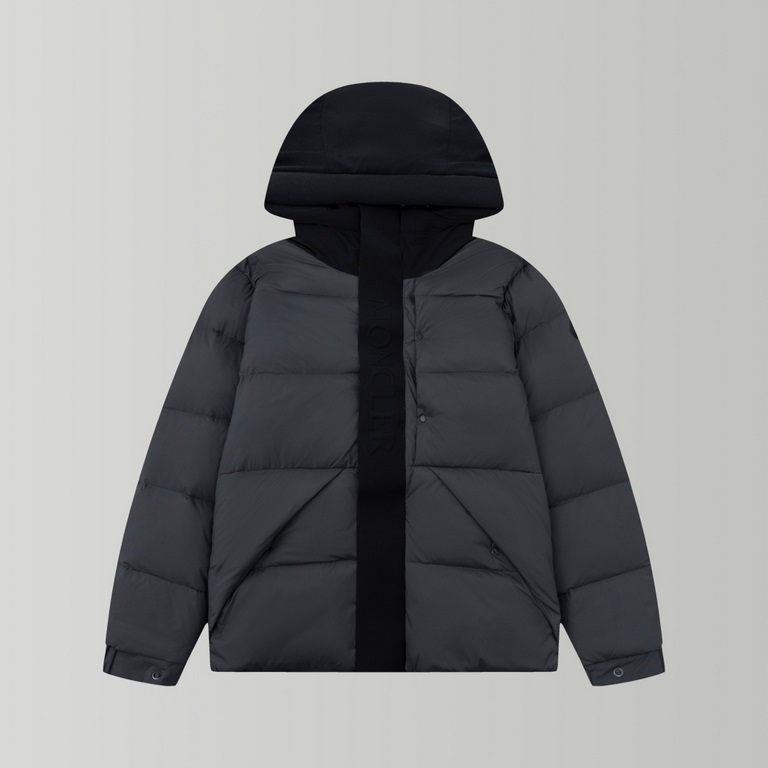 P630Top version Moncler Moncler Black Warrior winter explosion down jacketShort down jacket embossed gateway down jacket bread clothingThe official website has been out of stock placket embossed obvious difference betwee