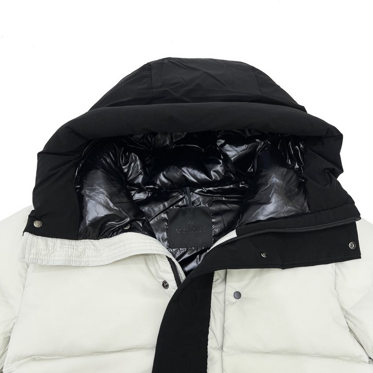 Pure down, not the cotton version on the market. 555 Model No. Y101MonclerMoncler 22Fw Accessory Embossed Letter Down JacketAutumn and winter new madeira. black knight scarf hooded mid-length down jacket official website