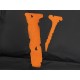 430 Vlone Classic Big V Logo Black and Orange Embroidered Down JacketImported 45D cotton memory matte fabric, feel comfortable and smooth, wear better, the new national standard 80 zero white duck down, 350 grams of down