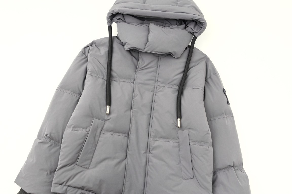 New  455 model number T28 (in-stock down ceiling)[Ami love down model 90 white duck down! Hooded jacket is super fluffy! It's 2 times the amount of down! Two colors, gray and blue, couple's limited edition Northeast cold