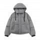 New  455 model number T28 (in-stock down ceiling)[Ami love down model 90 white duck down! Hooded jacket is super fluffy! It's 2 times the amount of down! Two colors, gray and blue, couple's limited edition Northeast cold