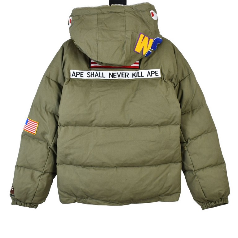 585Global Limited Replica Readymade x Bape Down Jacket Tigerhead Global Limited Co-Branded WWII Military Cloth Patch Badge Down Jacket (Hood Removable)The Century Union Global Limited Edition 20 places of oversized embro