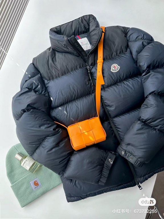 Infographic 1-M06Moncler Moncler Small Label Logo Patch Patchwork Color Concealed Hooded Down Jacket (GB 80 Down Fill 450g)