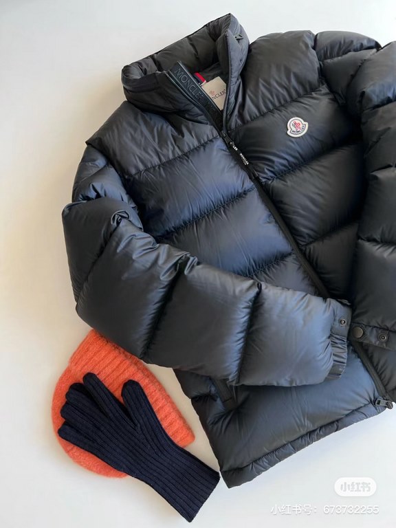 Infographic 1-M06Moncler Moncler Small Label Logo Patch Patchwork Color Concealed Hooded Down Jacket (GB 80 Down Fill 450g)