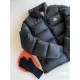 Infographic 1-M06Moncler Moncler Small Label Logo Patch Patchwork Color Concealed Hooded Down Jacket (GB 80 Down Fill 450g)