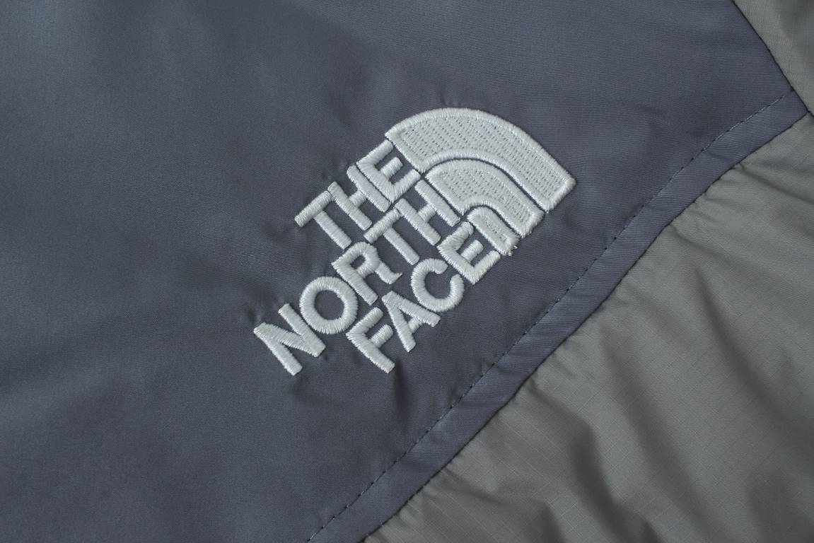 Gray Detail Thenorthface The North Face Mid Vintage Down vintage1990 vintage solid color patchwork men's and women's back logo logo in the middle down jacket1 Imported barudanbarudan embroidery machin