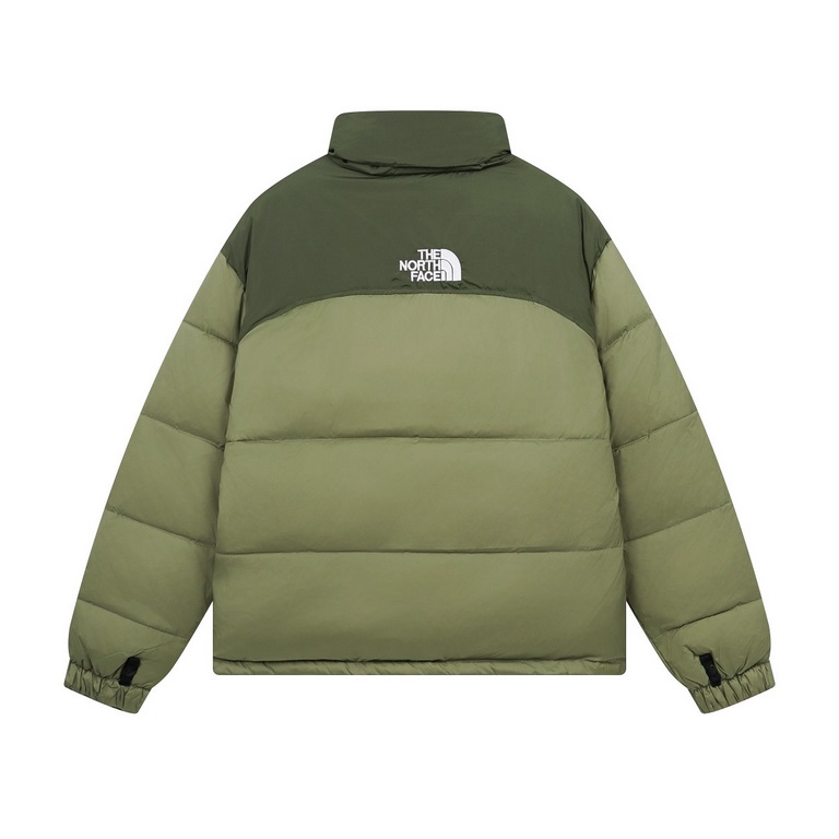 Thenorthface The North Face mid-vintage down vintage1990 vintage solid color patchwork men's and women's back logo logo in the middle down jacket1 Imported barudanbarudan embroidery machine customize