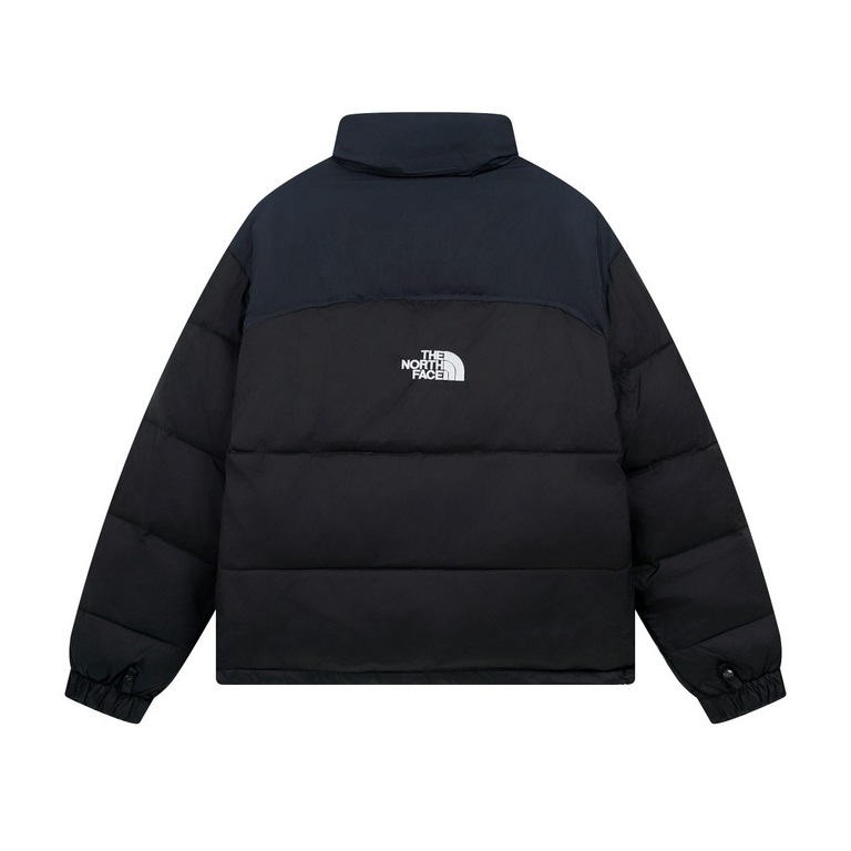 Thenorthface The North Face mid-vintage down vintage1990 vintage solid color patchwork men's and women's back logo logo in the middle down jacket1 Imported barudanbarudan embroidery machine customize