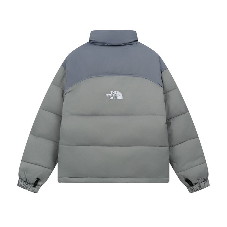 Thenorthface The North Face mid-vintage down vintage1990 vintage solid color patchwork men's and women's back logo logo in the middle down jacket1 Imported barudanbarudan embroidery machine customize