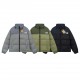 Thenorthface The North Face mid-vintage down vintage1990 vintage solid color patchwork men's and women's back logo logo in the middle down jacket1 Imported barudanbarudan embroidery machine customize