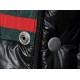 585 Gucci GUCCI Fw23 Official Website Limited Logo Red and Green Webbing Logo Stand Collar High-End Premium Down JacketThe new national standard 80 down can be detected top original]Bosideng teacher personally manipulate