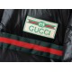 585 Gucci GUCCI Fw23 Official Website Limited Logo Red and Green Webbing Logo Stand Collar High-End Premium Down JacketThe new national standard 80 down can be detected top original]Bosideng teacher personally manipulate