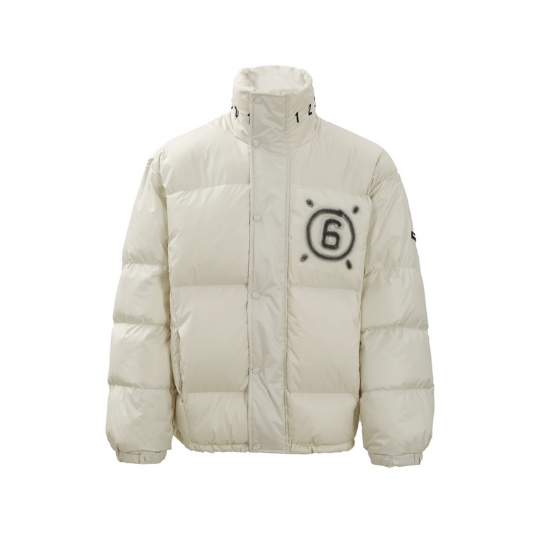 470   (90 white duck down)  (90 white duck down) Maison Margiela MM6 23 fall and winter capsule down jacket series 3 anti-matte fabric percent 90 300g white duck down fluffy warm open mold custom engraved logo buttons gr