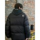 430 Vlone double arm black and silver gothic letters logo down jacketBlack is the color that will not go wrong in winter, black down jacket with silver embroidery embellishments, winter out cool and warm, long wear not t