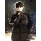 430 Vlone double arm black and silver gothic letters logo down jacketBlack is the color that will not go wrong in winter, black down jacket with silver embroidery embellishments, winter out cool and warm, long wear not t