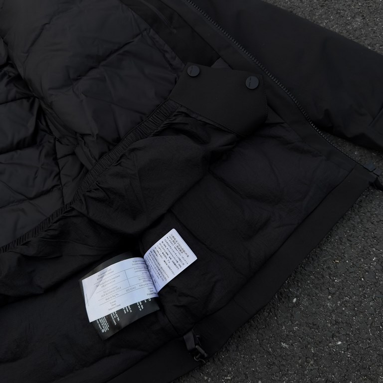 650  [Orca Black].ARC'TERYX MACAI JACKET Grocery Shopping Down Jacket Patriot Hard Shell Hooded Mid-Length Couple's Windproof Down Jacket is made of customized hardware, seamless embossing, three-dimensional logo, 90% wh