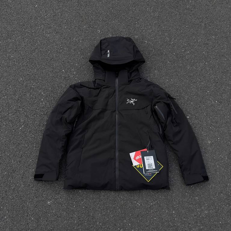 650  [Orca Black].ARC'TERYX MACAI JACKET Grocery Shopping Down Jacket Patriot Hard Shell Hooded Mid-Length Couple's Windproof Down Jacket is made of customized hardware, seamless embossing, three-dimensional logo, 90% wh